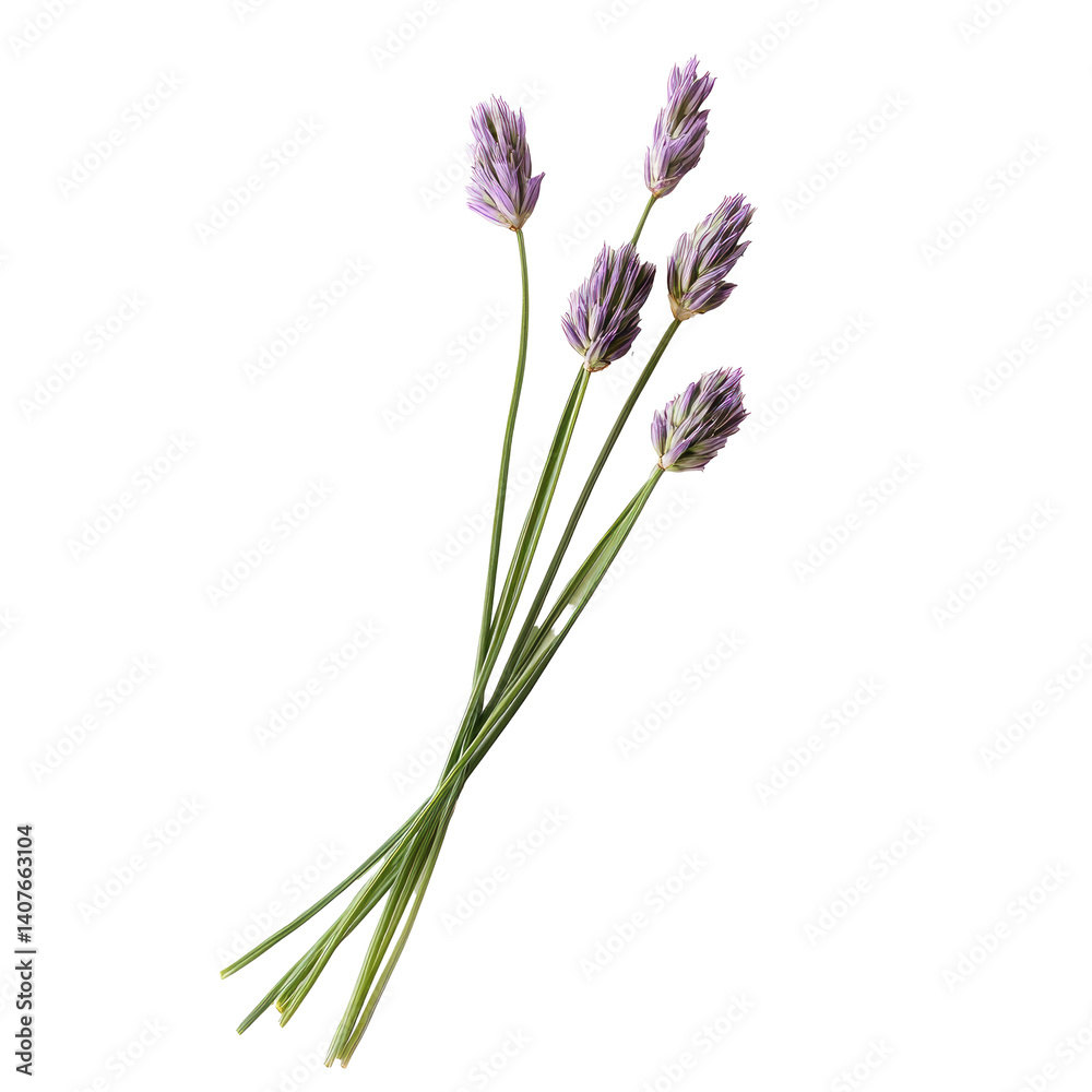 Fototapeta premium Dry Chive Flakes on transparent background