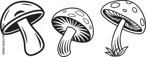 Mushroom Line Art