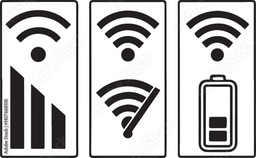 Wireless network symbol vector, a web communication icon