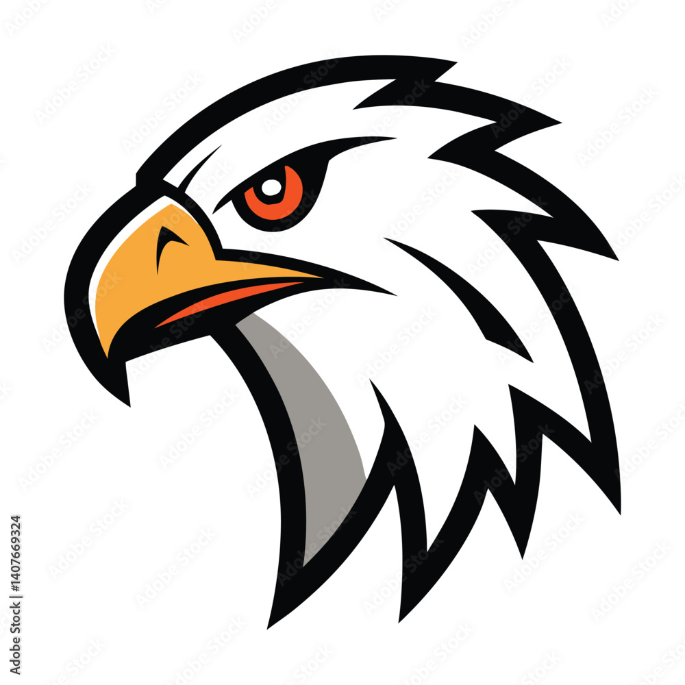 Obraz premium eagle head mascot logo vector art illustration