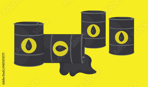 Oil barrel vector
