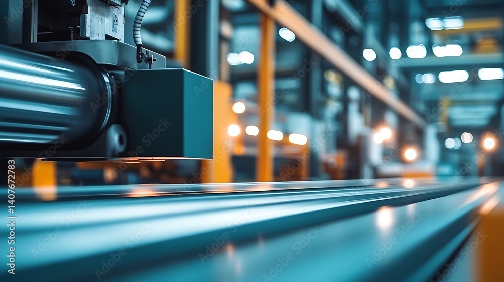 Close Up of High Precision Machine Tool in Industrial Factory with Modern Technology : Generative AI