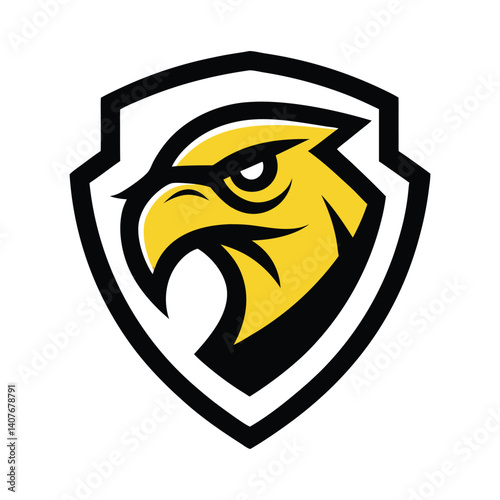 hawk head mascot logo vector art illustration