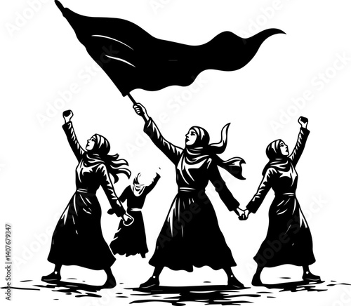 "United We Rise: Women and man of Palestine in Resistance"  "Women in Revolt"

"The Power of Solidarity"

"Rising for Justice"