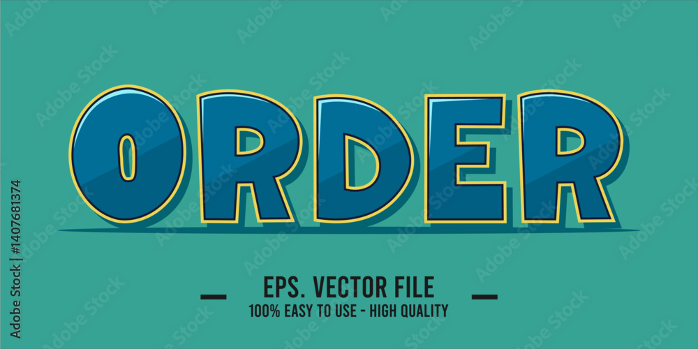 Obraz premium ORDER editable text effect concept