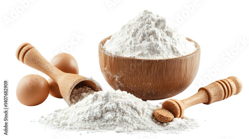 High-Quality Baking Powder Isolated on White Background for Culinary Use