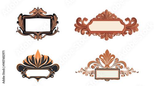 Vector graphic design of an Art Nouveau frame with fiery elements, combining elegant and intricate lines typical of the Art Nouveau style, enhanced by intense flames and warm colors. 