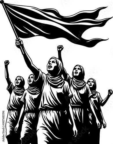 "United We Rise: Women and man of Palestine in Resistance"  "Women in Revolt"

"The Power of Solidarity"

"Rising for Justice"