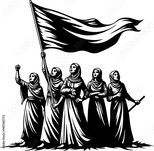 "United We Rise: Women and man of Palestine in Resistance"  "Women in Revolt"

"The Power of Solidarity"

"Rising for Justice"