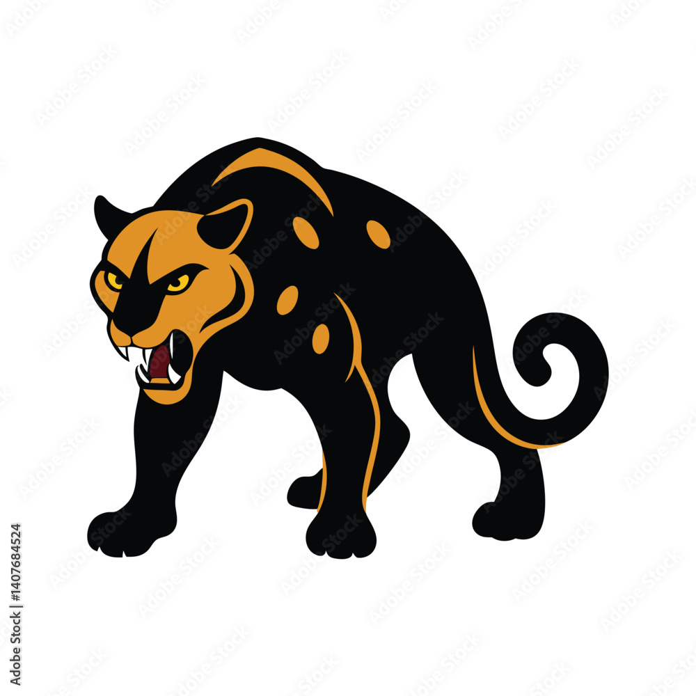 Naklejka premium leopard vector illustration
