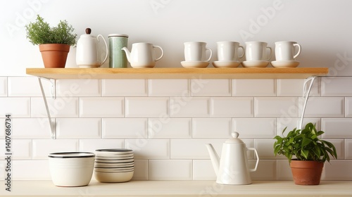 Wallpaper Mural wooden white shelf Torontodigital.ca