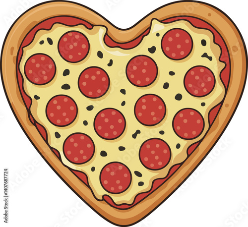 vector illustration of pizza