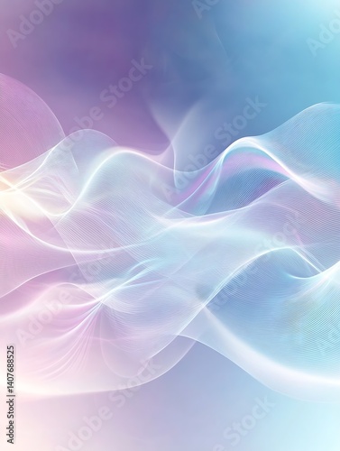 Obraz na płótnie Gentle flowing waves in soft pastel colors creating a tranquil and serene background design : Generative AI w salonie