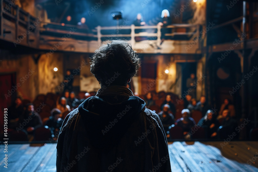 AI Generative image of creating a captivating atmosphere in the theater AI Generative image of creating a captivating atmosphere in the theater