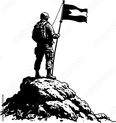 Victory for Palestine on the Peak Flag and Resistance vector 