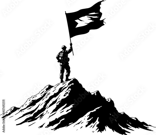 Victory for Palestine on the Peak Flag and Resistance vector 