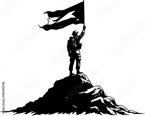 Victory for Palestine on the Peak Flag and Resistance vector 