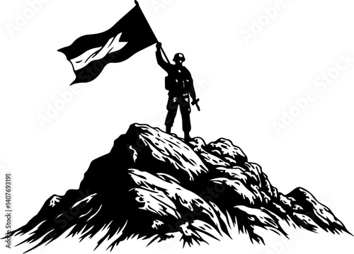 Victory for Palestine on the Peak Flag and Resistance vector 