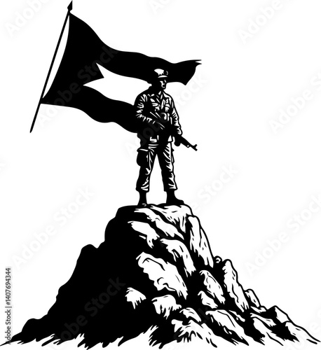 Victory for Palestine on the Peak Flag and Resistance vector 