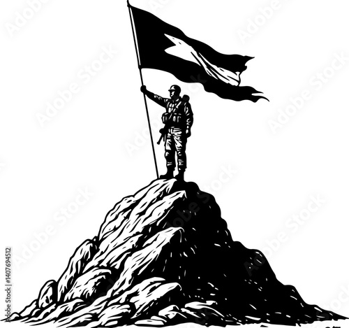 Victory for Palestine on the Peak Flag and Resistance vector 