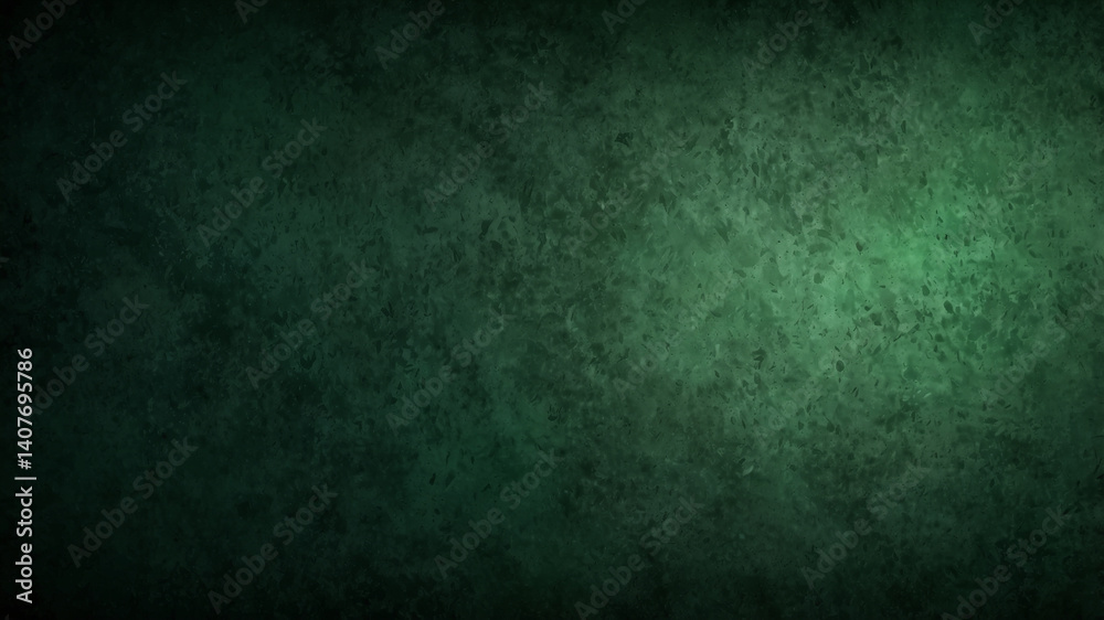 Fototapeta premium Abstract green gradient background with grainy texture. Colorful abstract background