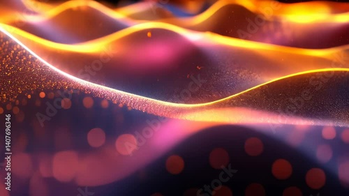 A colorful, abstract image of a landscape with a lot of sparkles. The colors are bright and vibrant, creating a sense of energy and excitement. The image seems to be a representation of a futuristic