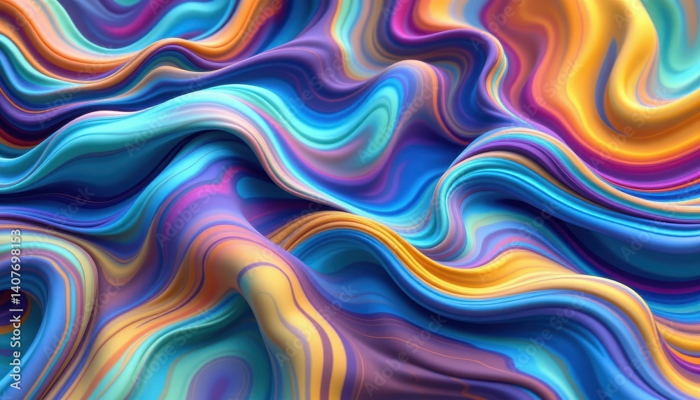 Digital Fabric Patterns Create an image simulating digital fabric with flowing wave patterns that shift in color and gradient. Digital Fabric Patterns Create an image simulating digital fabric with flowing wave patterns that shift in color and gradient.