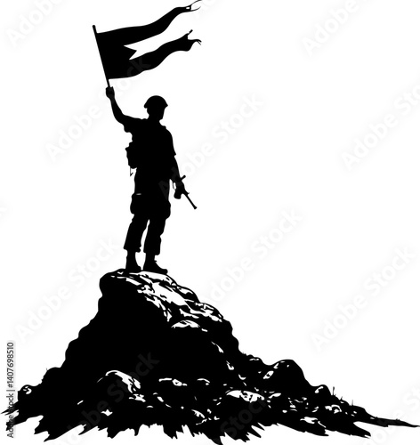 Victory for Palestine on the Peak Flag and Resistance vector 