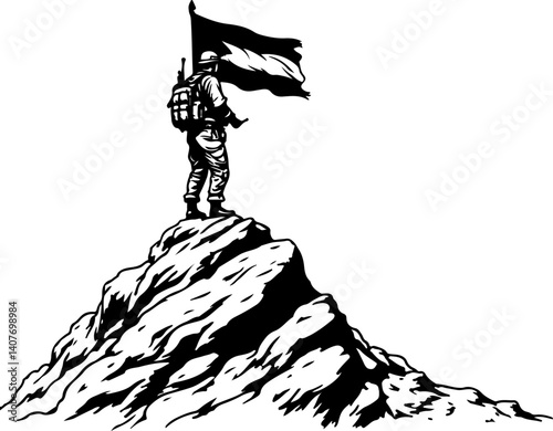 Victory for Palestine on the Peak Flag and Resistance vector 