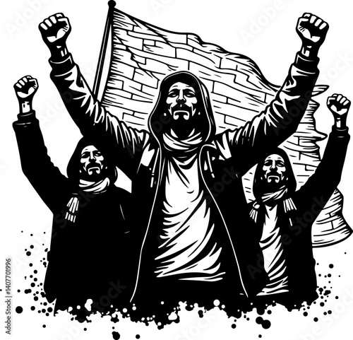 "United We Rise: Women and man of Palestine in Resistance"  "Women in Revolt"

"The Power of Solidarity"

"Rising for Justice"