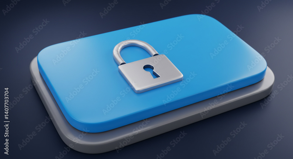 Secure your data now Cybersecurity button with a silver padlock on a blue background Data protection Secure your data now Cybersecurity button with a silver padlock on a blue background Data protection