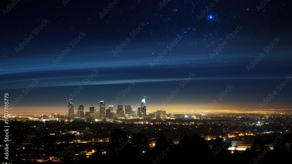 Naklejka premium urban comet stars