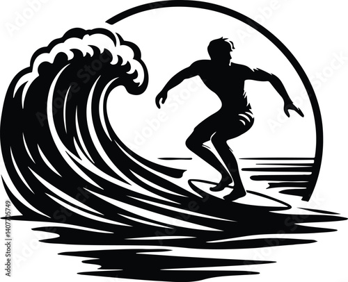 Kitesurfing Kite Surfing silhouette vector on white background.
