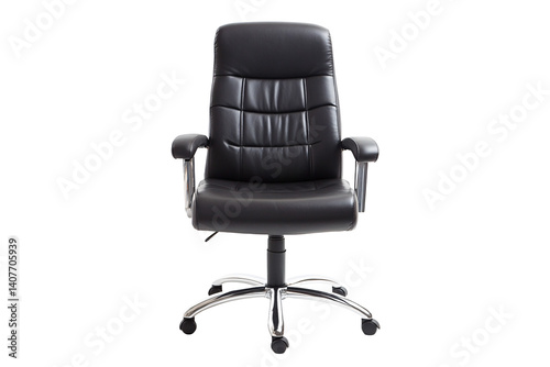 a black office chair with wheels