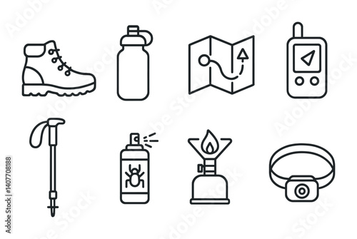Eco-friendly sustainable living icons set: reusable, zero waste products.