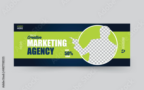 Creative business Corporate Digital marketing facebook cover web banner template