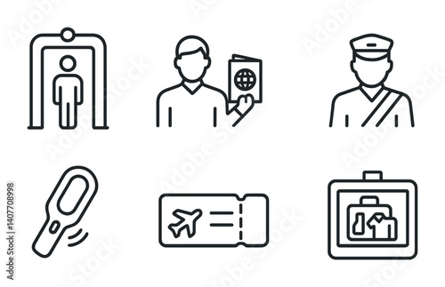 Voting icons: ballot box, checkmarks, megaphone, voter registration symbols.