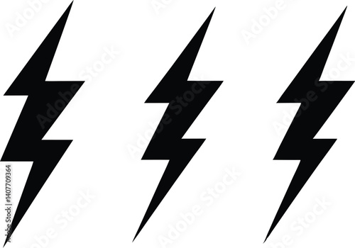 lightning bolt icon vector, Bolt, power, thunder, charge, storm symbol