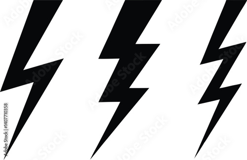 lightning bolt icon vector, Bolt, power, thunder, charge, storm symbol