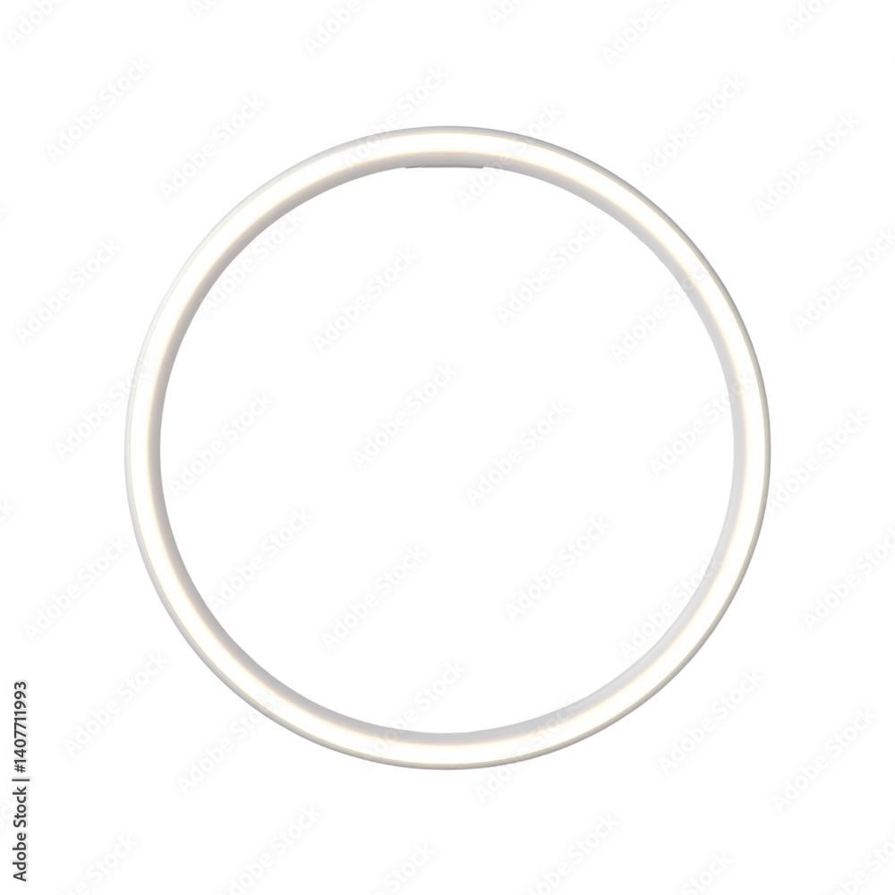 Minimalist white ring cutout background for product showcase studio environment high-quality image Minimalist white ring cutout background for product showcase studio environment high-quality image