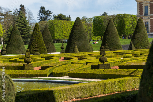 gardens in the park of versailles