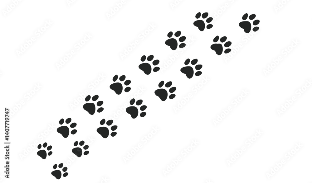 Animal Paw Prints Pattern Animal Paw Prints Pattern