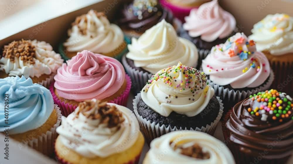 Colorful Cupcakes in a Box Colorful Cupcakes in a Box
