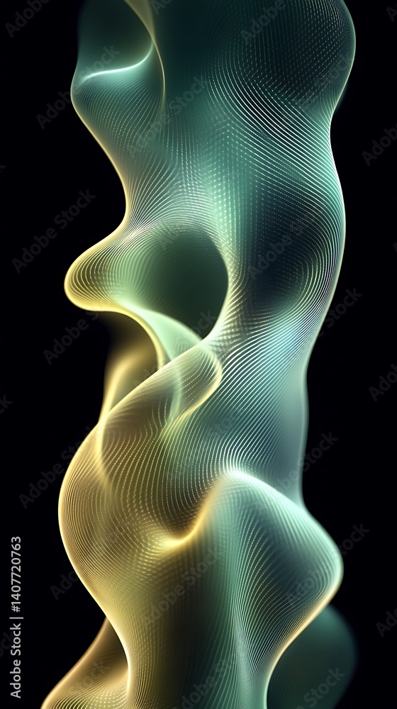 Abstract swirling light column Abstract swirling light column