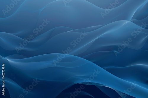 Smooth Flowing Lines Create an Abstract Turquoise Background