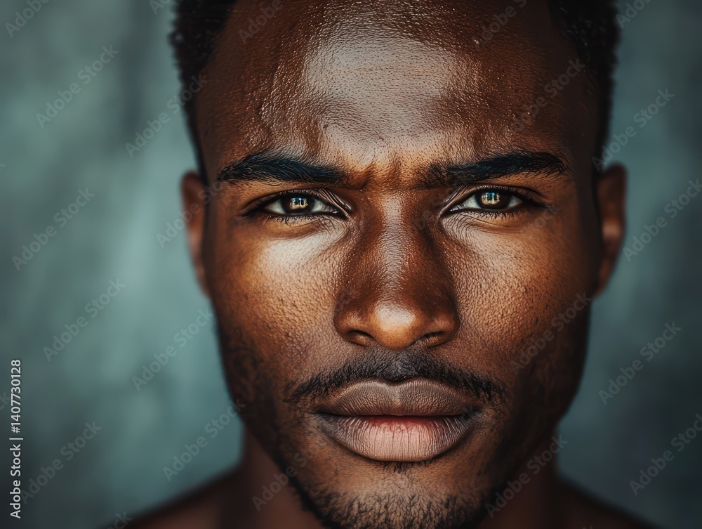 Fototapeta premium Dark skinned man portrait