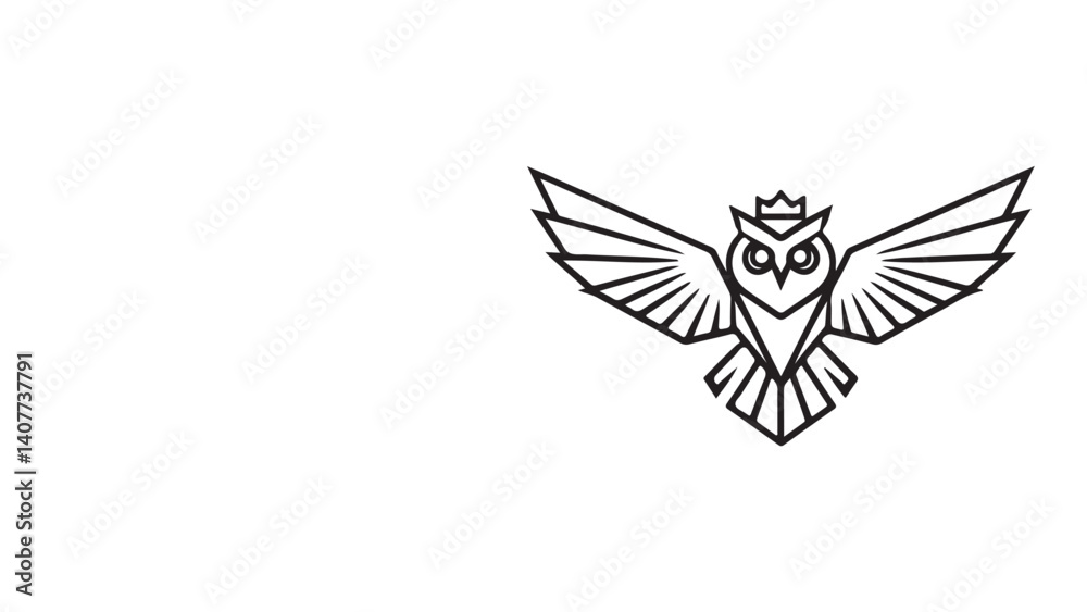 Obraz premium Simple and creative owl logo design vector.