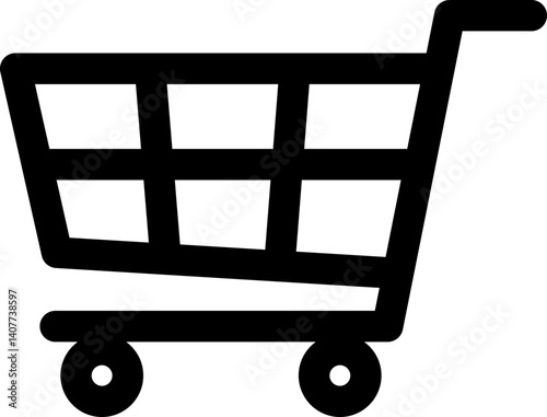 ショッピングカートのアイコン、インターネット通販のシンボル
