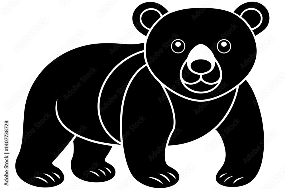 Naklejka premium Adorable and colorful vector illustration of cute animals perfect for children’s designs, nursery prints, educational materials, greeting cards, and digital projects. 