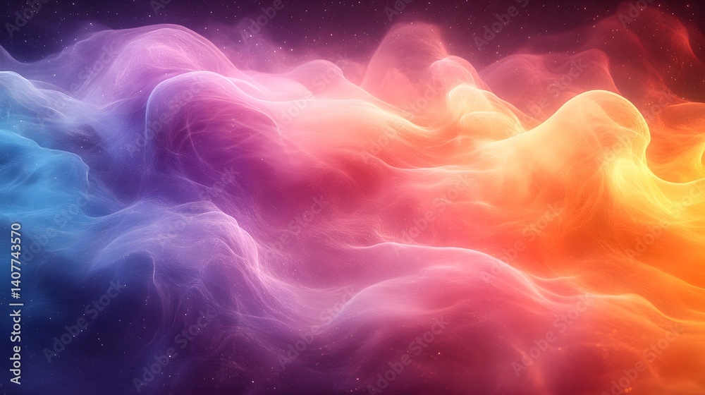 Fototapeta premium a close up of a colorful smoke cloud in the dark